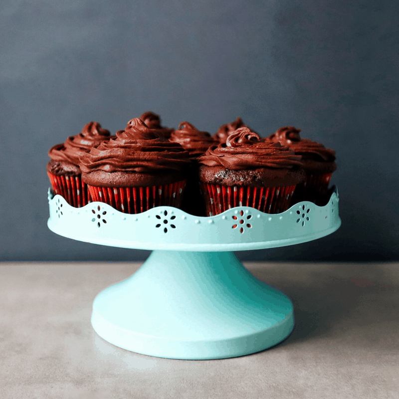 FODMAP friendly chocolate cupcakes with ganache icing