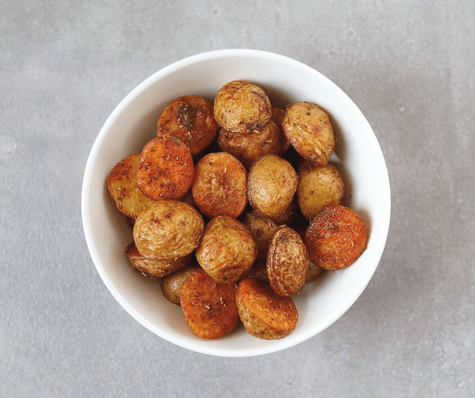 Low FODMAP Mini Paprika Potatoes in bowl