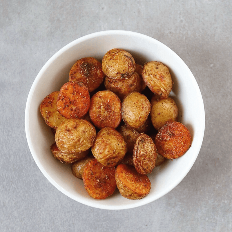 Low FODMAP Mini Paprika Potatoes in bowl