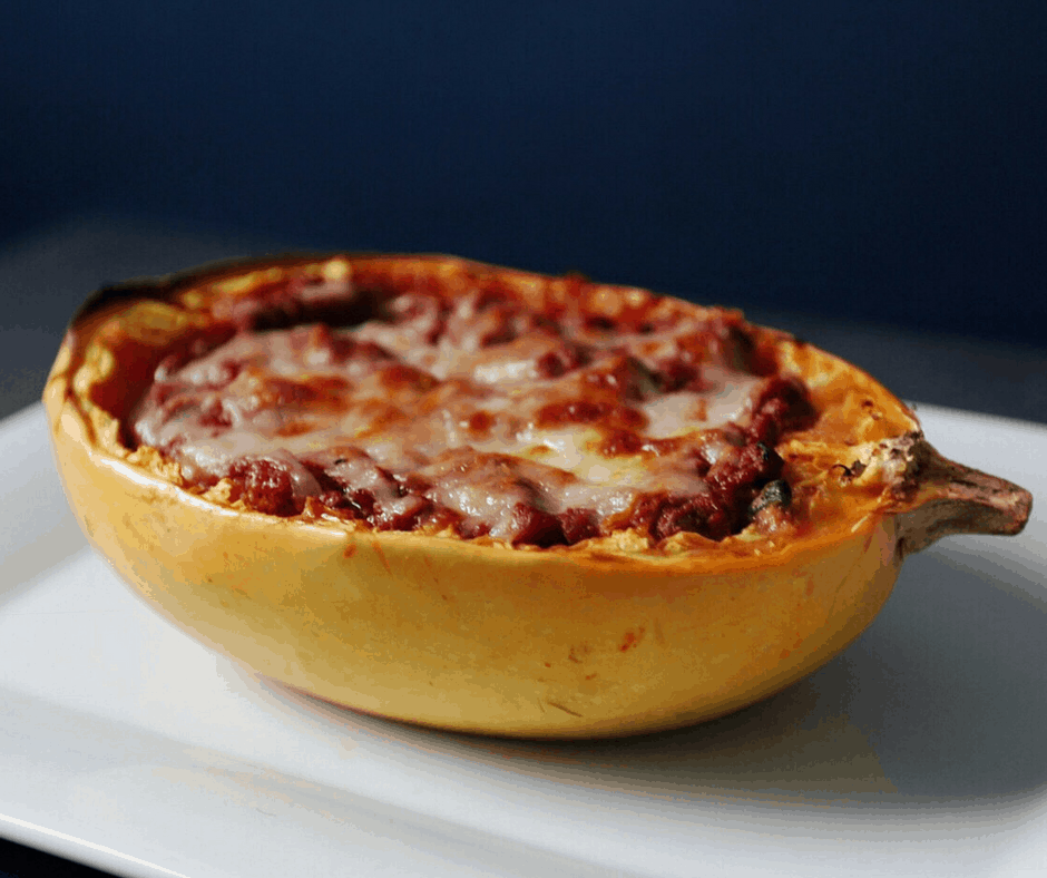 Low FODMAP spaghetti squash lasagna