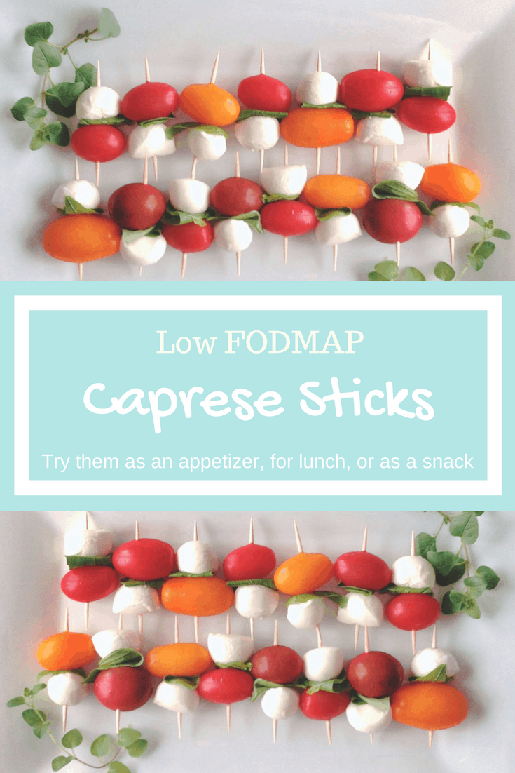 Low FODMAP Caprese sticks The FODMAP Formula