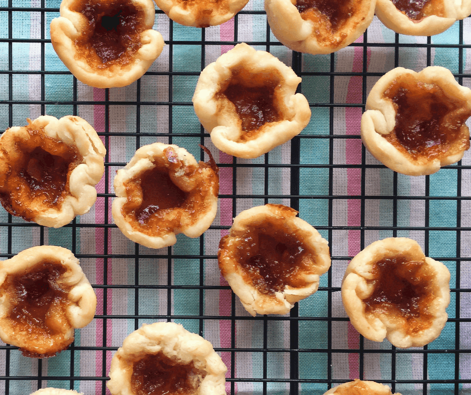 Low FODMAP Butter Tarts cooling on wire rack