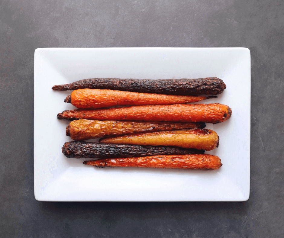 Low FODMAP Seasoned Carrots on plate