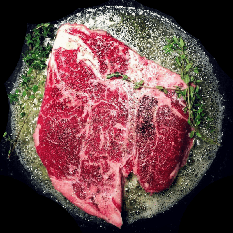 FODMAP friendly pan-fried steak in frying pan