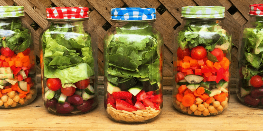 From left to right, greek salad, summer salad, garden salad.