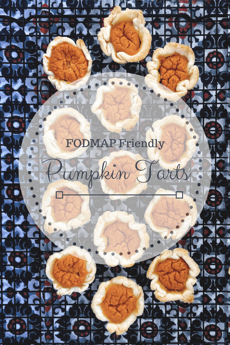 FODMAP friendly pumpkin tarts on wire rack