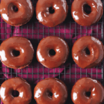 Low FODMAP Chocolate Doughnuts on wire rack