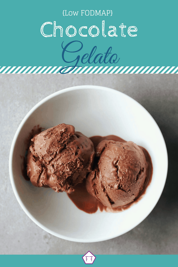 Two scoops of low FODMAP gelato in bowl