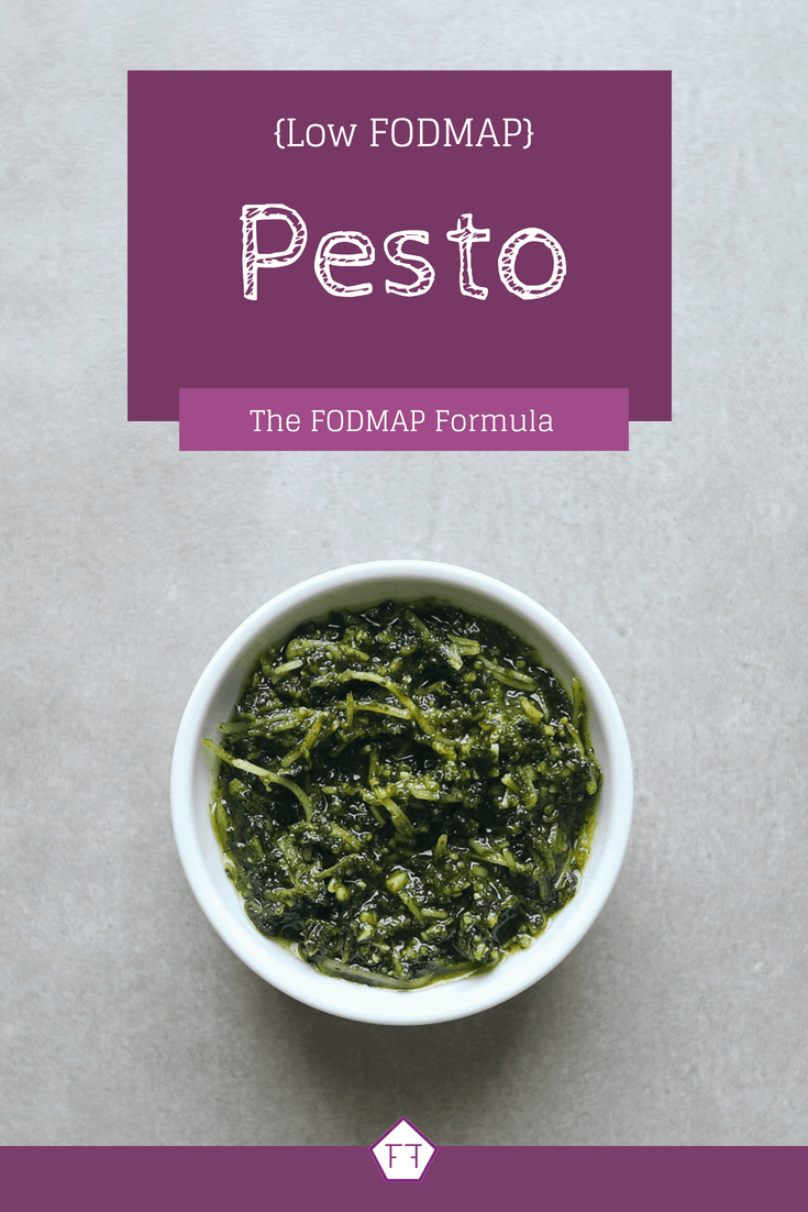 Low FODMAP Pesto in small bowl