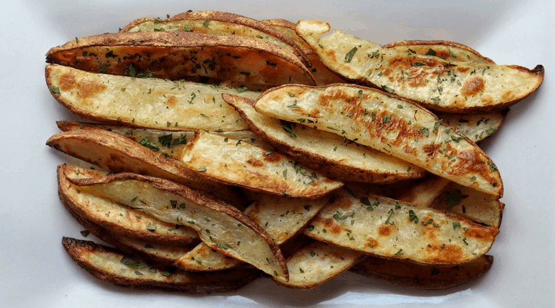 Low FODMAP Potato Wedges on plate