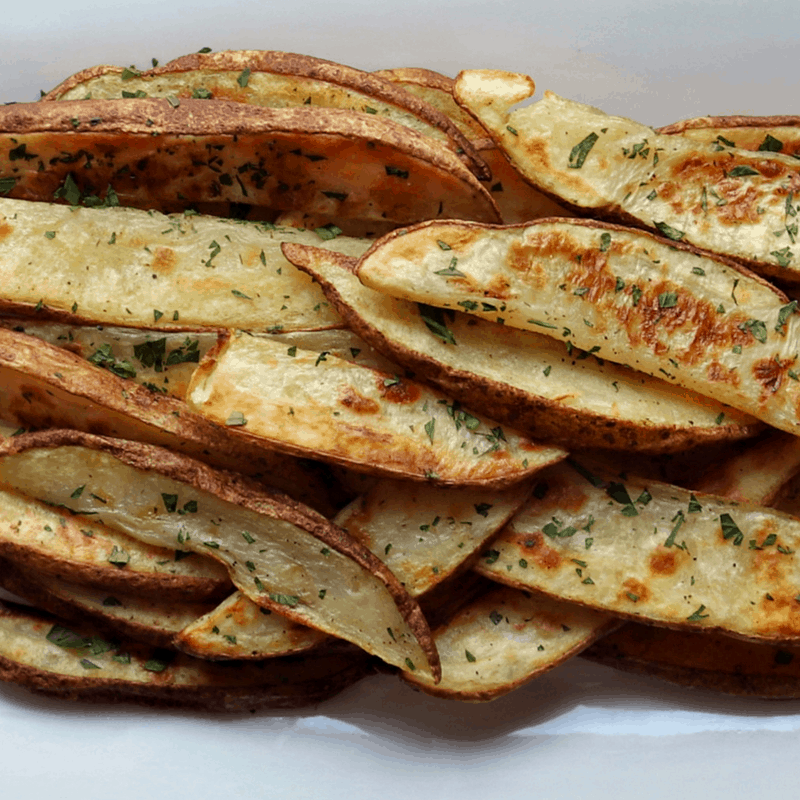 Low FODMAP Potato Wedges on Plate