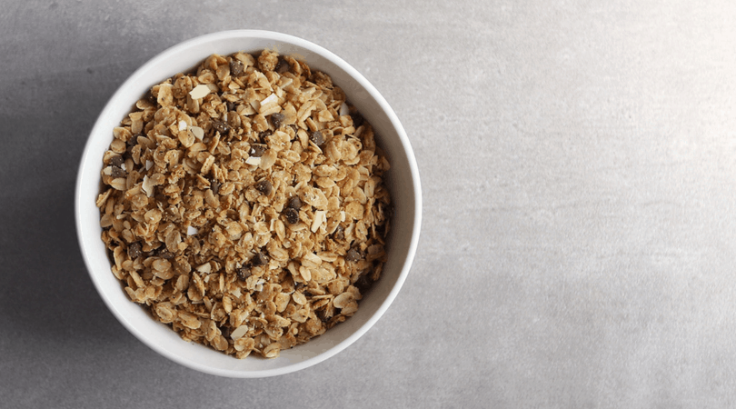 Low FODMAP Stovetop Granola in bowl