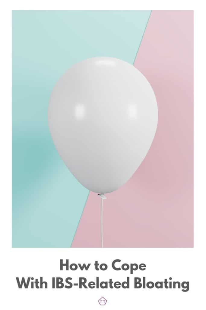 Balloon with text overlay: How to cope with IBS-related bloating