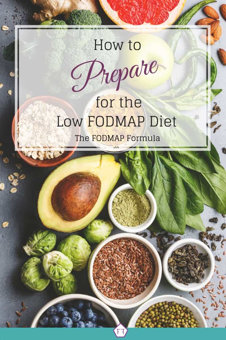 Fruits and Vegetables with text overlay: How to Prepare for the Low FODMAP Diet