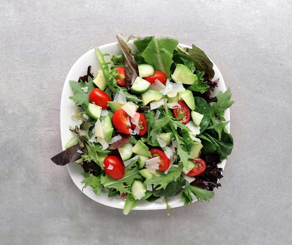 Low FODMAP Avocado and Asiago Salad - Facebook Post