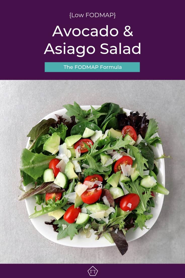 Low FODMAP Avocado and Asiago Salad - Pinterest 4