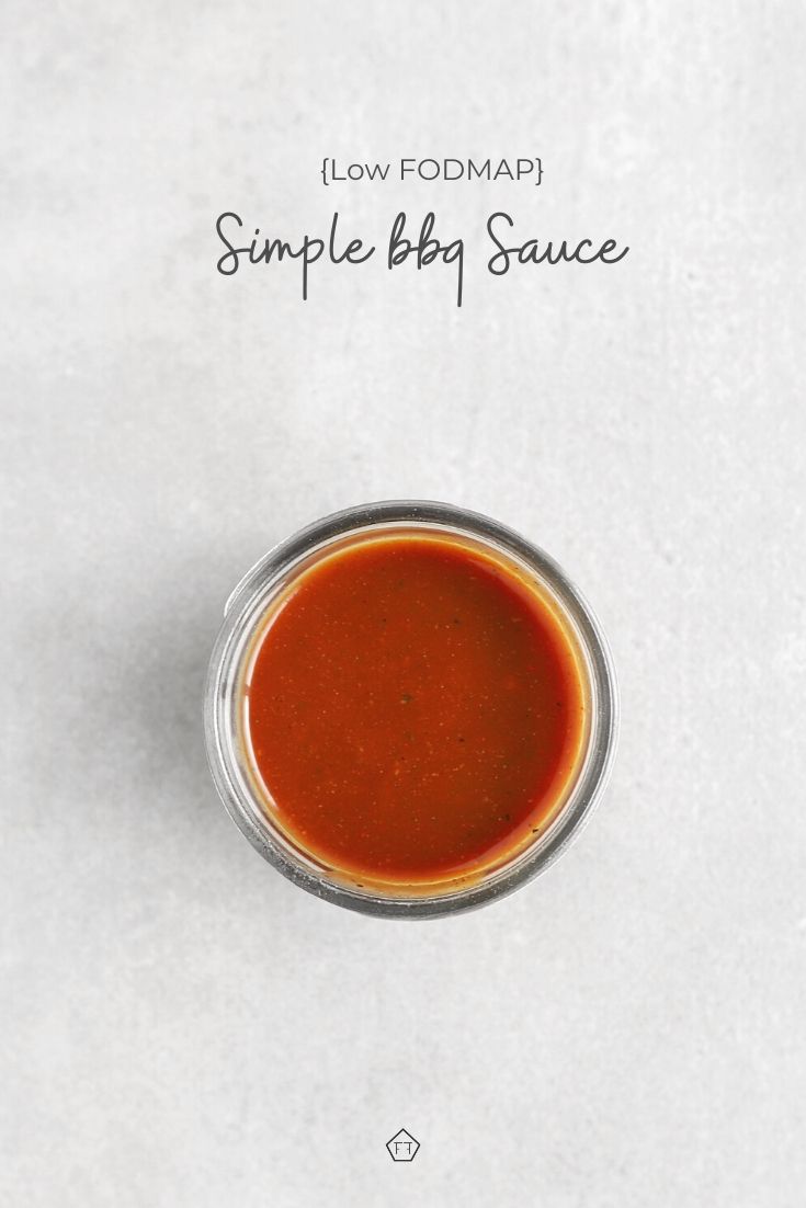 Low FODMAP BBQ sauce in small mason jar