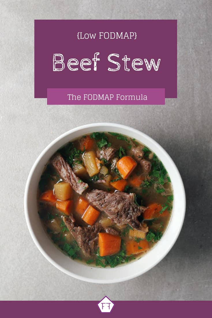 Looking for a healthy dinner idea? Try this low FODMAP short rib beef stew! FODMAP Dinner Recipes | FODMAP Dinner Ideas | Low FODMAP Dinner Recipes #glutenfree #IBS #fodmap #lactosefree #fodmapformula www.fodmapformula.com