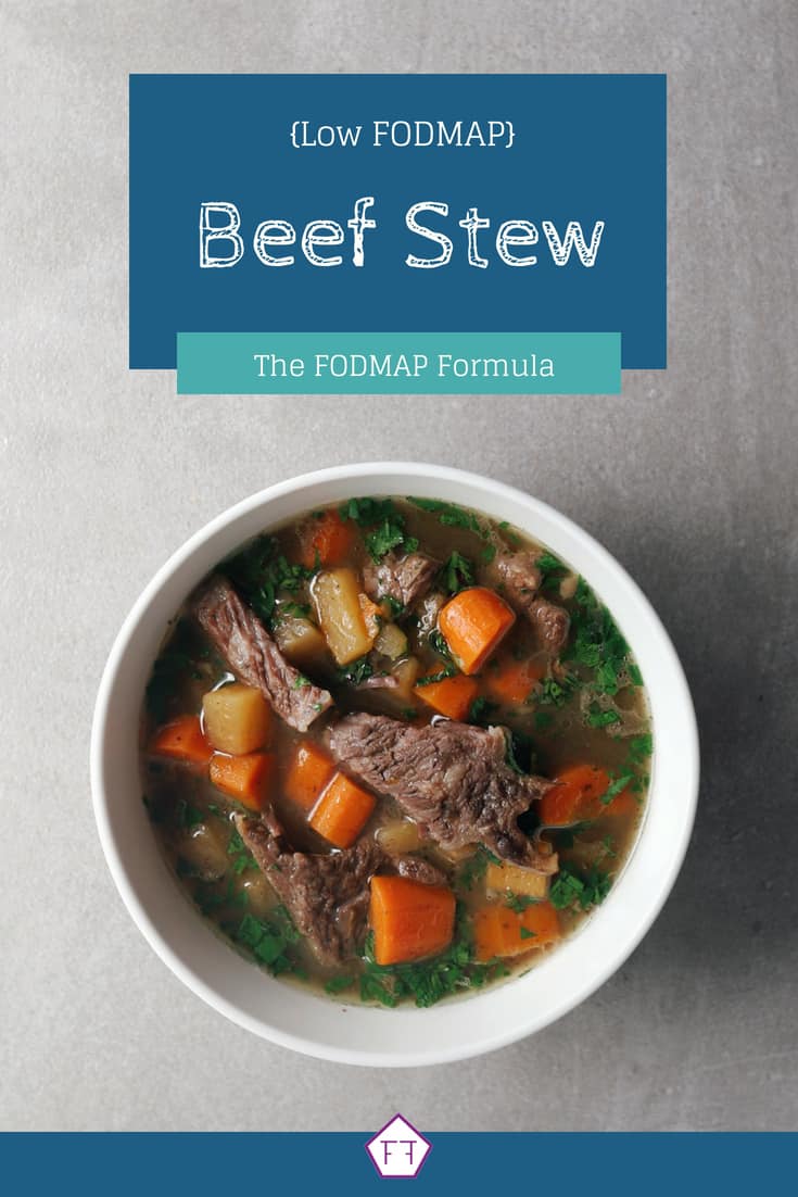 Low FODMAP Short Rib Beef Stew with text overlay (blue)