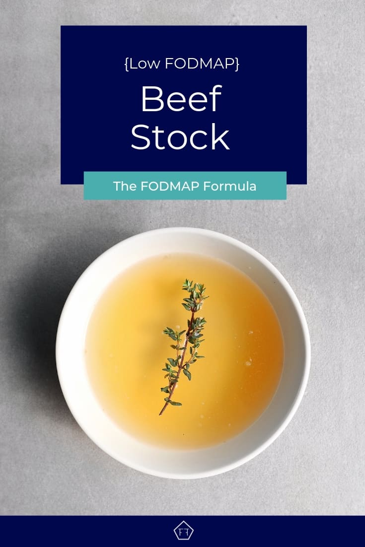 Low FODMAP beef stock in bowl - Pinterest 3