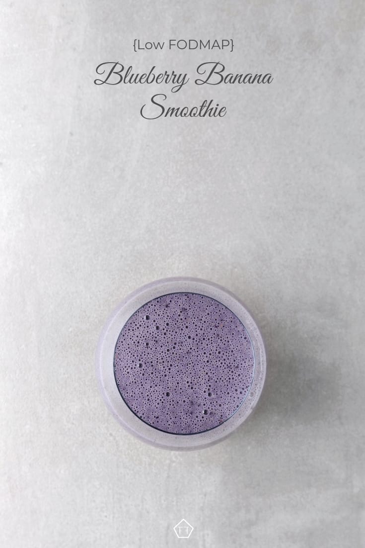 Low FODMAP Blueberry Banana Nut Smoothie - Pinterest 1