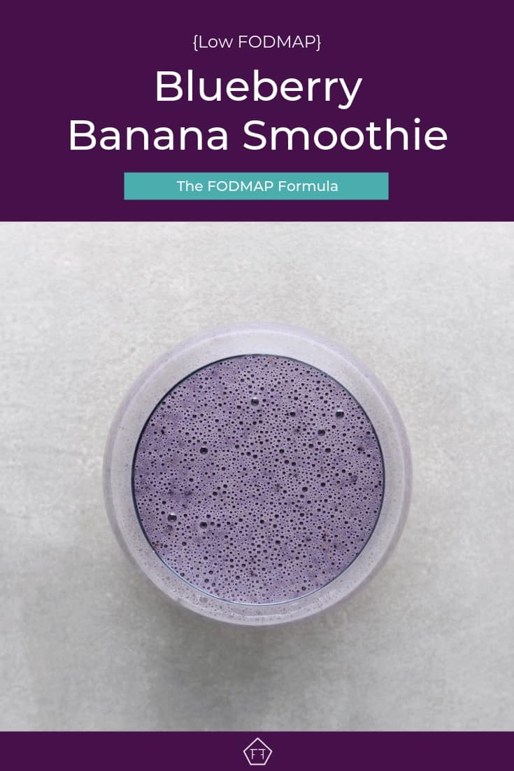 Low FODMAP Blueberry Banana Nut Smoothie - Pinterest 3