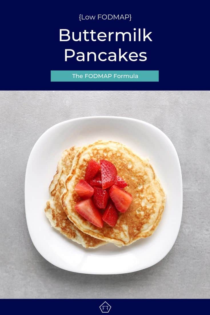 Low FODMAP buttermilk pancakes with macerated strawberries - Pinterest 3