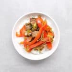 Low FODMAP Fajita Stir Fry in bowl