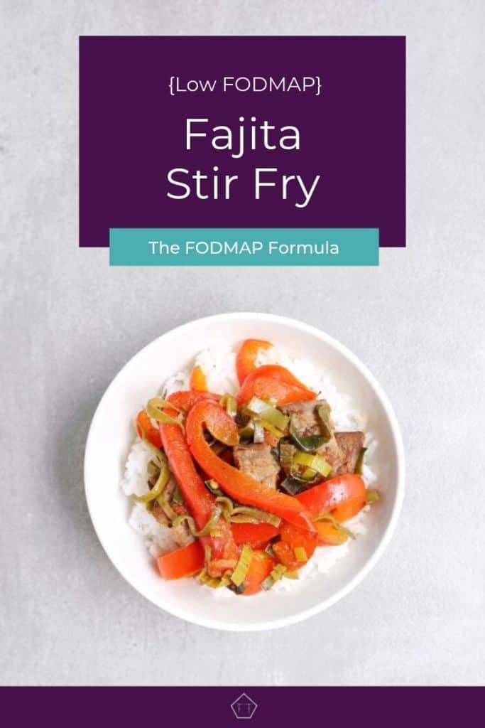 Low FODMAP Fajita Stir Fry in bowl