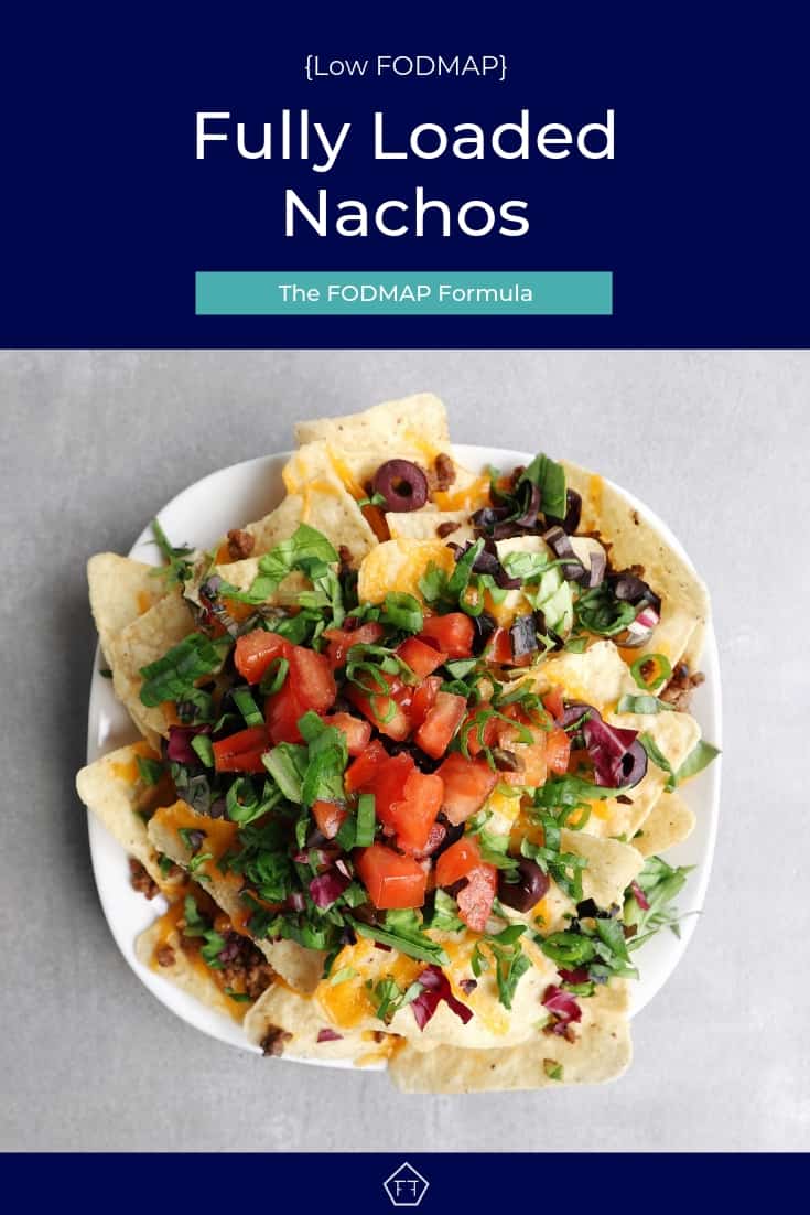 Low FODMAP Fully Loaded Nachos on Plate - Pinterest 3