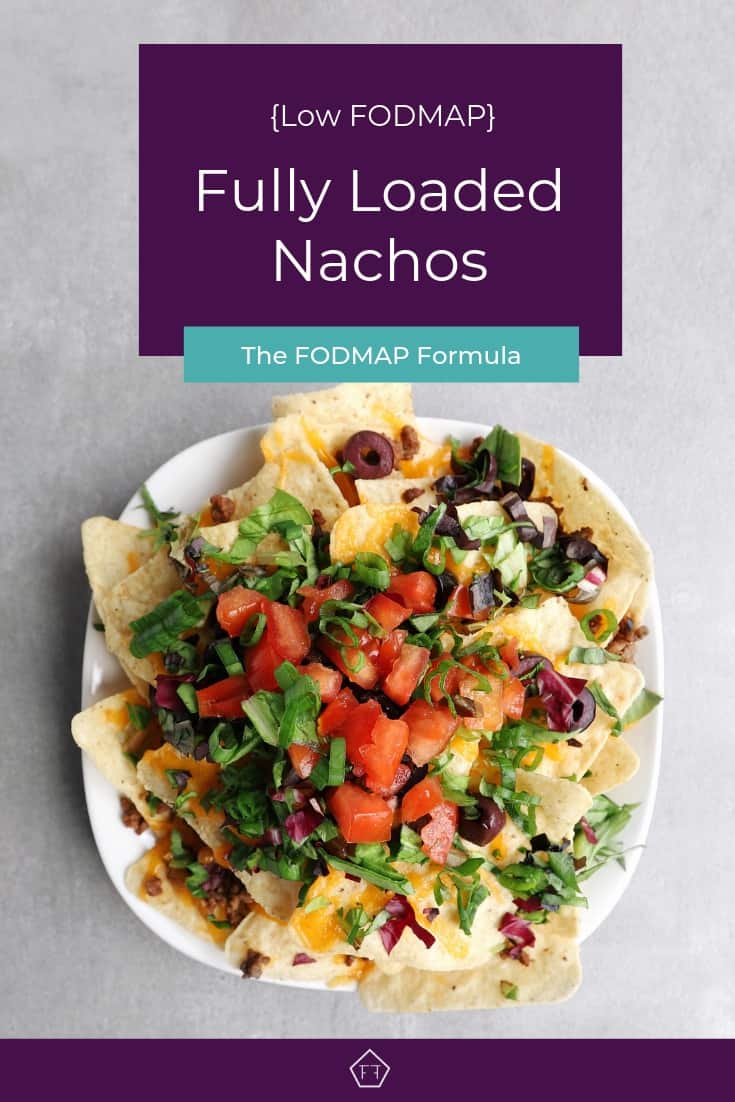 Low FODMAP Fully Loaded Nachos on Plate - Pinterest 5