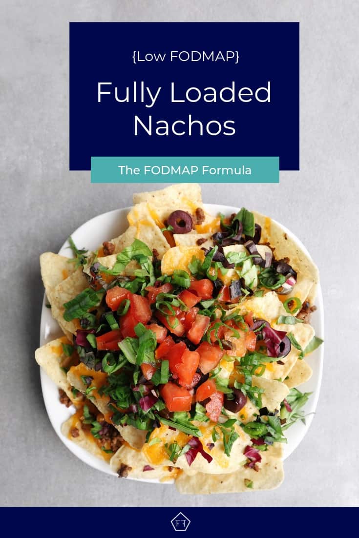 Low FODMAP Fully Loaded Nachos on Plate - Pinterest 6