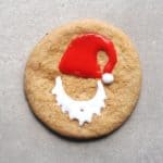 Low FODMAP Gingerbread Cookie with santa icing