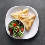 Low FODMAP Ham and Havarti Crepe with Side Salad - 800 x 800