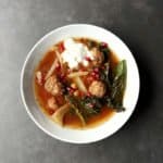 Low FODMAP Lamb Meatball Stew in bowl 800 x 800