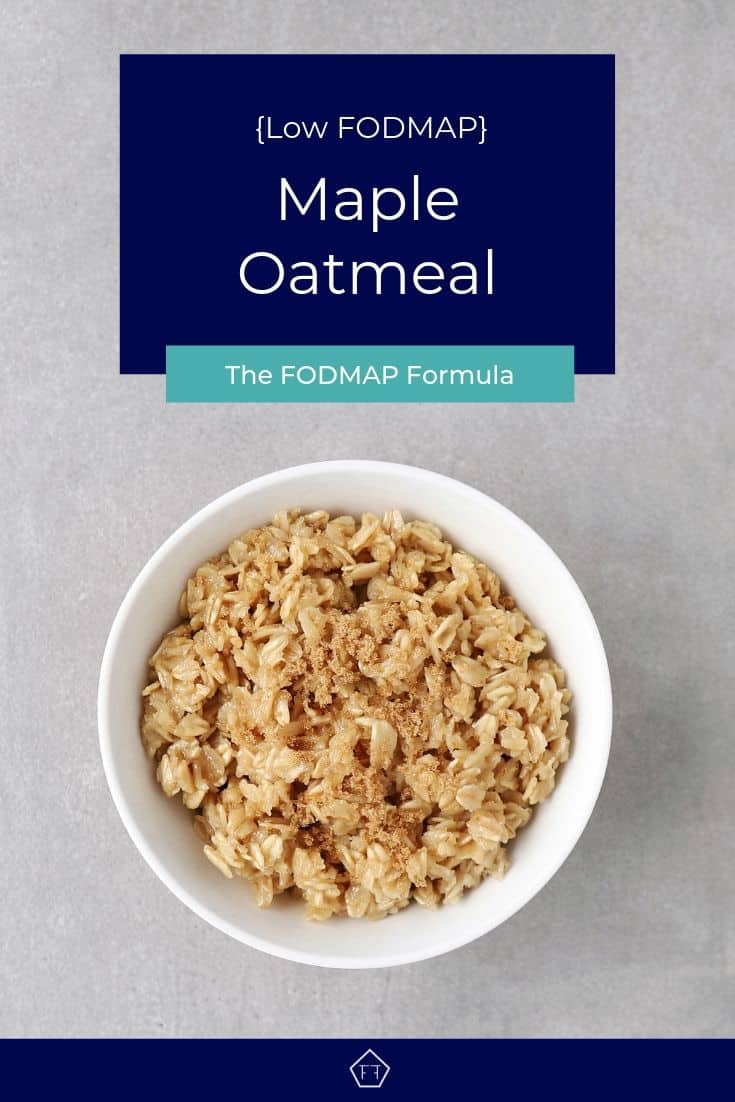 Low FODMAP maple oatmeal in bowl - Pinterest 3