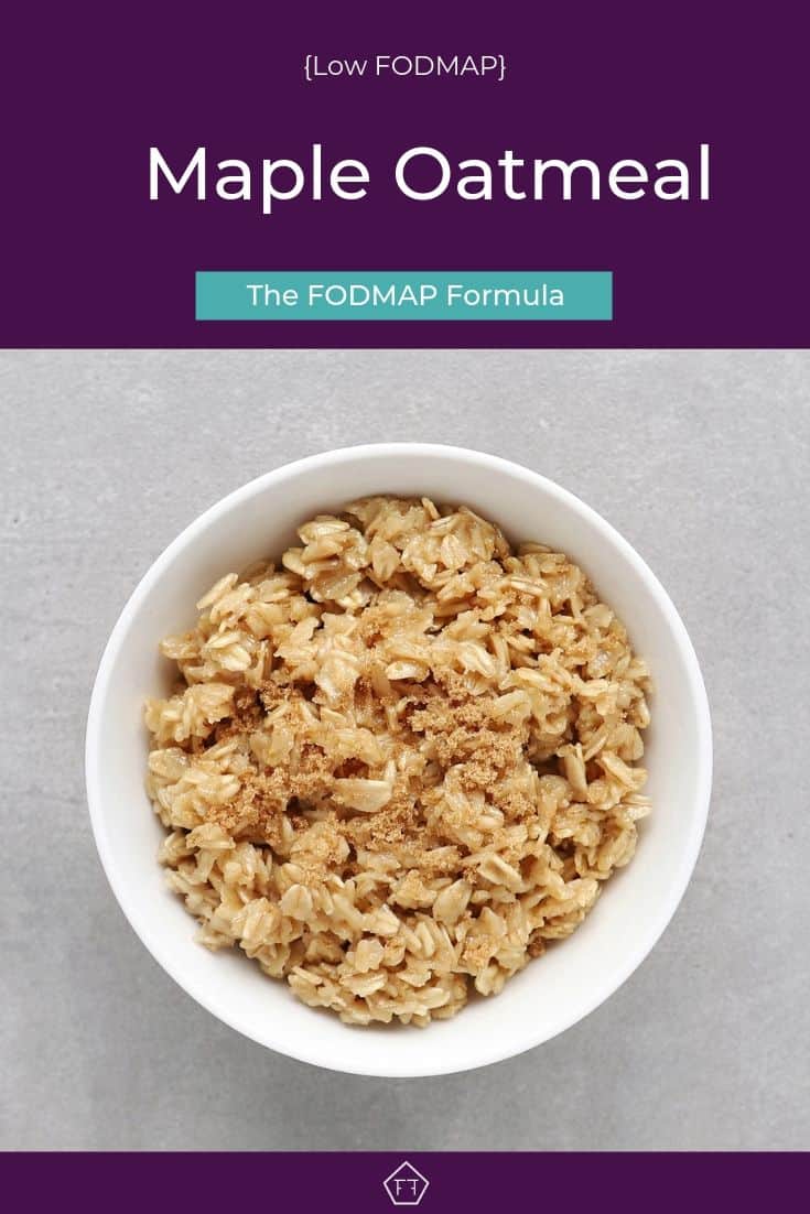 Low FODMAP maple oatmeal in bowl - Pinterest 4