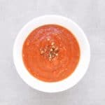 Low FODMAP Marinara Sauce in white bowl