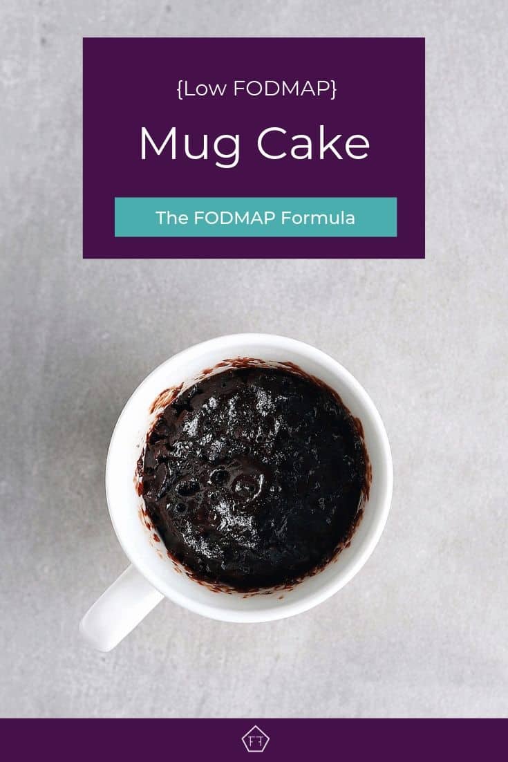 Low FODMAP mug cake in cup - Pinterest 3