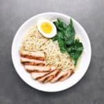 Low FODMAP Ramen in white bowl