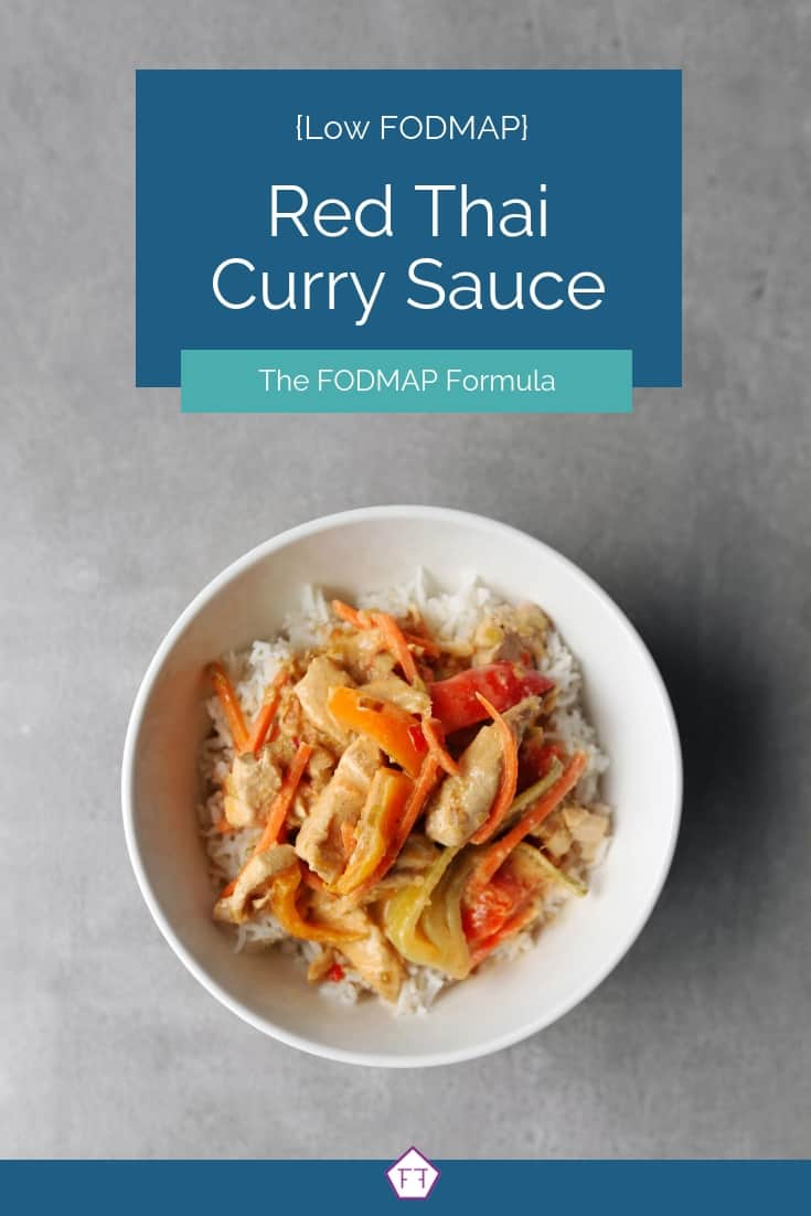 Low FODMAP Red Curry in white bowl on grey surface - Pinterest 2
