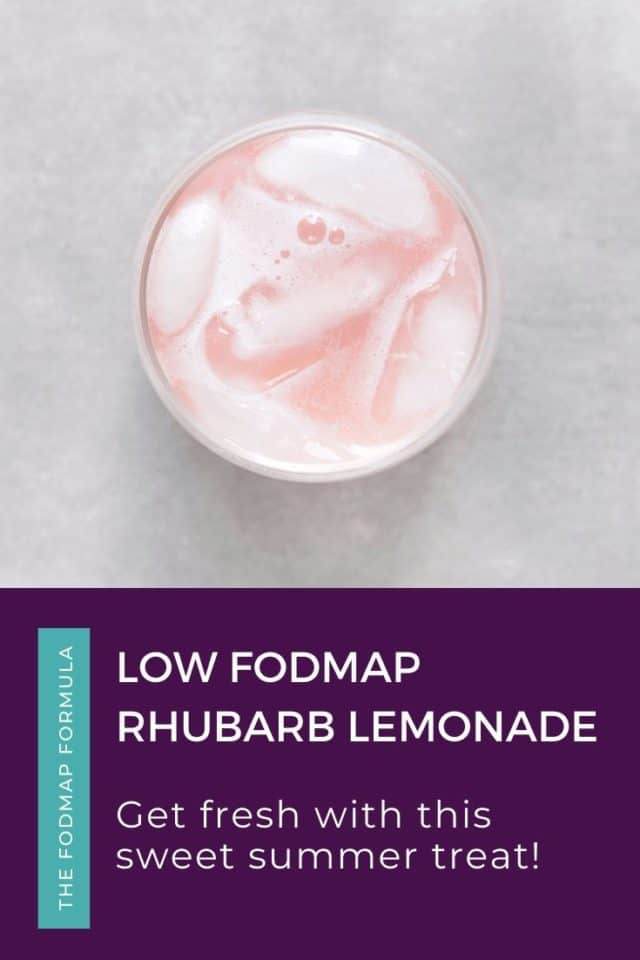 Low FODMAP Rhubarb Lemonade The FODMAP Formula