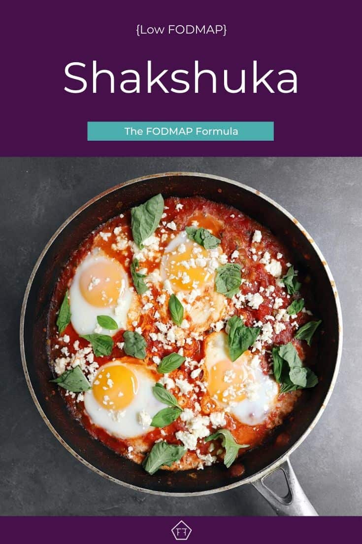 Low FODMAP Shakshuka in metal pan