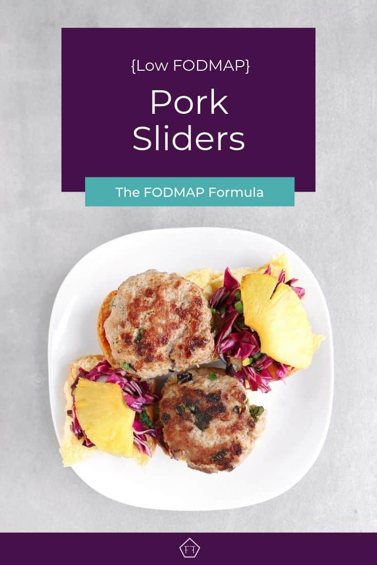 Low FODMAP sliders on plate - Pinterest 1