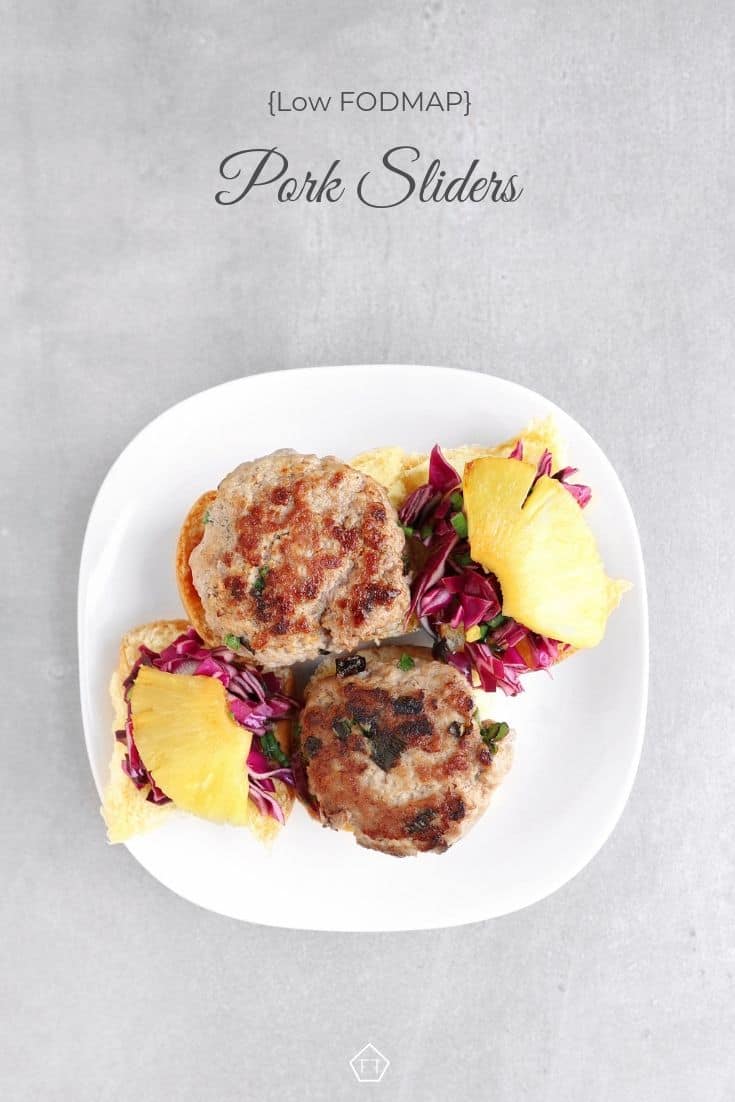 Low FODMAP sliders on plate - Pinterest 2