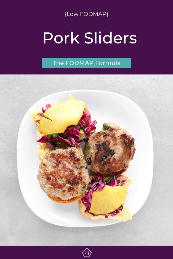 Low FODMAP sliders on plate - Pinterest 3