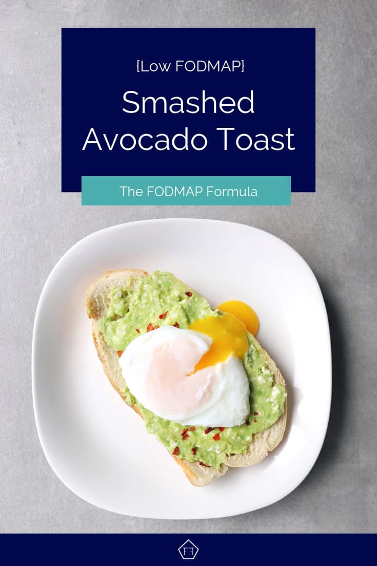 Low FODMAP Smashed Avocado Toast on Plate - Pinterest 7