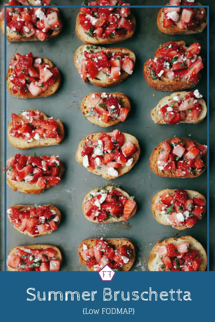 Low FODMAP Summer Bruschetta Bites