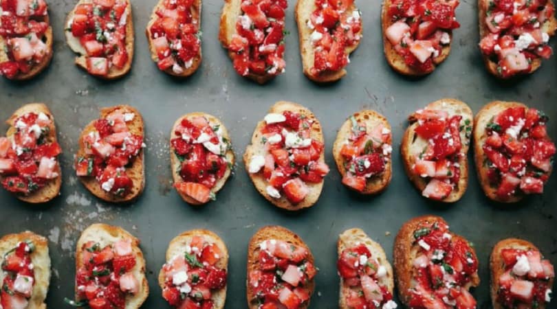 Low FODMAP Summer Bruschetta Bites