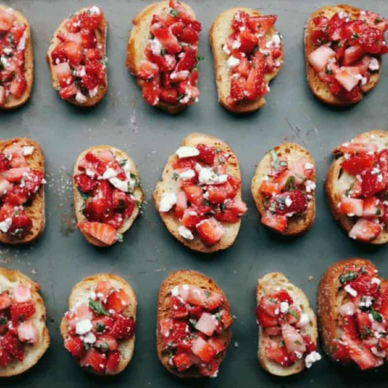 Low FODMAP Summer Bruschetta Bites